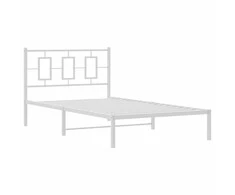 Lova Metalinis lovos rėmas su galvūgaliu, baltos spalvos, 107x203cm