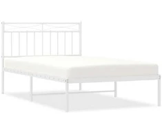 Lova Metalinis lovos rėmas su galvūgaliu, baltos spalvos, 107x203cm
