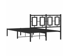 Lova Metalinis lovos rėmas su galvūgaliu, juodos spalvos, 120x190 cm