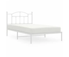 Lova Metalinis lovos rėmas su galvūgaliu, baltos spalvos, 107x203cm