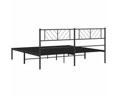 Lova Metalinis lovos rėmas su galvūgaliu, juodos spalvos, 183x213cm