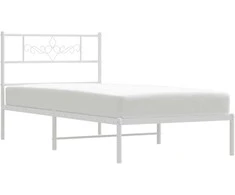 Lova Metalinis lovos rėmas su galvūgaliu, baltos spalvos, 100x190cm