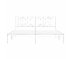 Lova Metalinis lovos rėmas su galvūgaliu, baltos spalvos, 183x213cm