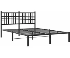 Lova Metalinis lovos rėmas su galvūgaliu, juodos spalvos, 120x190 cm