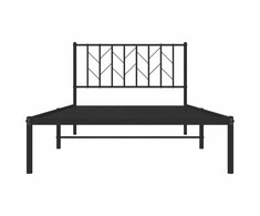 Lova Metalinis lovos rėmas su galvūgaliu, juodos spalvos, 107x203cm