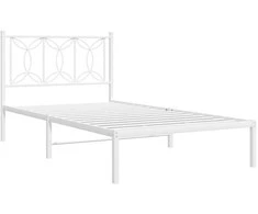 Lova Metalinis lovos rėmas su galvūgaliu, baltos spalvos, 107x203cm