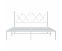 Lova Metalinis lovos rėmas su galvūgaliu, baltos spalvos, 135x190cm