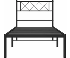 Lova Metalinis lovos rėmas su galvūgaliu, juodos spalvos, 75x190cm