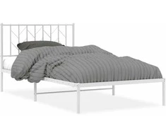 Lova Metalinis lovos rėmas su galvūgaliu, baltos spalvos, 107x203cm