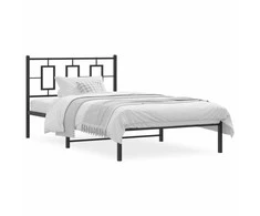 Lova Metalinis lovos rėmas su galvūgaliu, juodos spalvos, 107x203cm