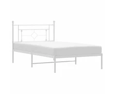 Lova Metalinis lovos rėmas su galvūgaliu, baltos spalvos, 107x203cm