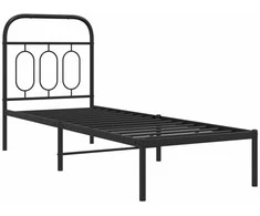 Lova Metalinis lovos rėmas su galvūgaliu, juodos spalvos, 75x190cm
