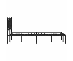 Lova Metalinis lovos rėmas su galvūgaliu, juodos spalvos, 135x190cm