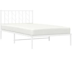 Lova Metalinis lovos rėmas su galvūgaliu, baltos spalvos, 107x203cm
