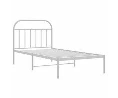 Lova Metalinis lovos rėmas su galvūgaliu, baltos spalvos, 100x190cm