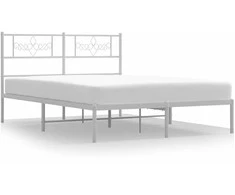 Lova Metalinis lovos rėmas su galvūgaliu, baltos spalvos, 120x190cm