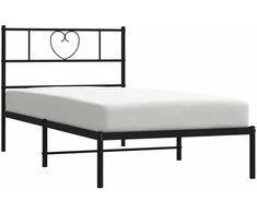 Lova Metalinis lovos rėmas su galvūgaliu, juodos spalvos, 90x190cm
