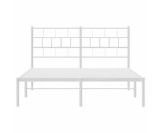 Lova Metalinis lovos rėmas su galvūgaliu, baltos spalvos, 140x200cm