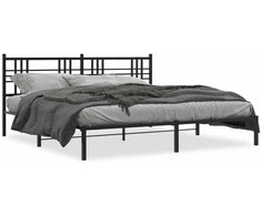 Lova Metalinis lovos rėmas su galvūgaliu, juodos spalvos, 183x213cm
