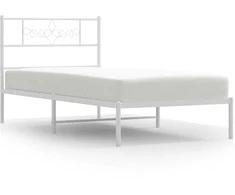 Lova Metalinis lovos rėmas su galvūgaliu, baltos spalvos, 107x203cm
