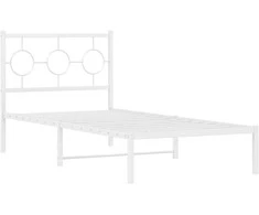 Lova Metalinis lovos rėmas su galvūgaliu, baltos spalvos, 90x200cm