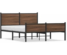 Lova Lovos rėmas be čiužinio, rudas ąžuolo, 140x190cm, metalas