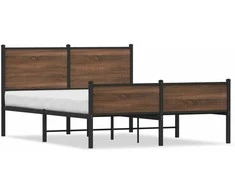 Lova Lovos rėmas be čiužinio, rudas ąžuolo, 140x200cm, metalas