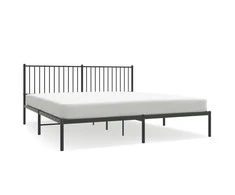 Lova Metalinis lovos rėmas su galvūgaliu, juodos spalvos, 183x213cm