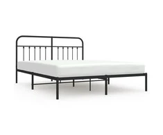 Lova Metalinis lovos rėmas su galvūgaliu, juodos spalvos, 183x213cm