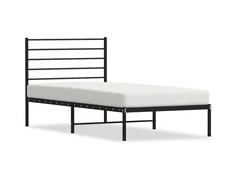 Lova Metalinis lovos rėmas su galvūgaliu, juodos spalvos, 75x190cm