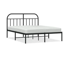 Lova Metalinis lovos rėmas su galvūgaliu, juodos spalvos, 135x190cm