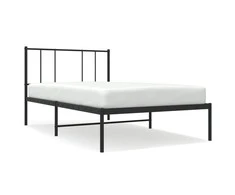 Lova Metalinis lovos rėmas su galvūgaliu, juodos spalvos, 75x190cm
