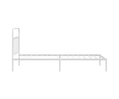 Lova Metalinis lovos rėmas su galvūgaliu, baltos spalvos, 107x203cm