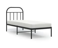 Lova Metalinis lovos rėmas su galvūgaliu, juodos spalvos, 75x190cm