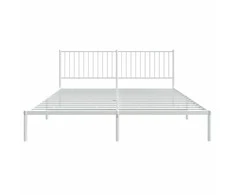 Lova Metalinis lovos rėmas su galvūgaliu, baltos spalvos, 183x213cm