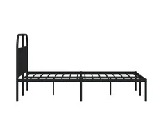 Lova Metalinis lovos rėmas su galvūgaliu, juodos spalvos, 140x190cm