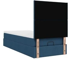 Osmanų lova su čiužiniu ir LED lemputėmis Mėlynas 100x200 cm