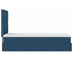 Osmanų lova su čiužiniu ir LED lemputėmis Mėlynas 100x200 cm