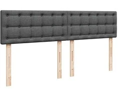 Osmanų lova su čiužiniu ir LED tamsiai pilkas 180x200cm audinys