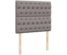 Osmanų lova su čiužiniu ir LED, taupe sp., 120x190cm, audinys