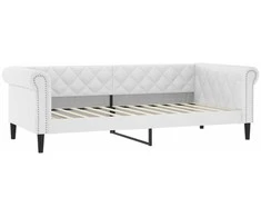 Lova Sofa, baltos spalvos, 100x200cm, dirbtinė oda