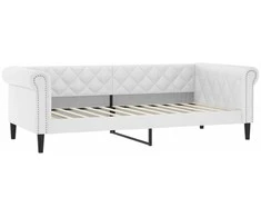 Lova Sofa, baltos spalvos, 90x200cm, dirbtinė oda