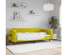 Lova Sofa, geltonos spalvos, 100x200cm, aksomas