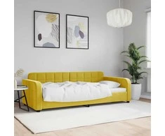 Lova Sofa, geltonos spalvos, 90x200cm, aksomas