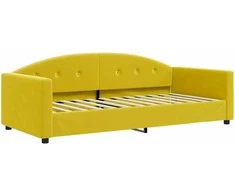 Lova Sofa, geltonos spalvos, 90x200cm, aksomas
