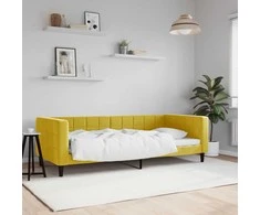 Lova Sofa, geltonos spalvos, 90x200cm, aksomas