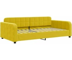 Lova Sofa, geltonos spalvos, 90x200cm, aksomas