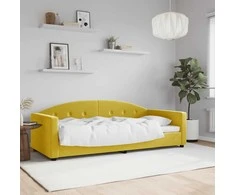 Lova Sofa, geltonos spalvos, 90x200cm, aksomas