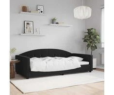 Lova Sofa, juodos spalvos, 100x200cm, aksomas