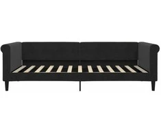 Sofa, juodos spalvos, 100x200cm, aksomas